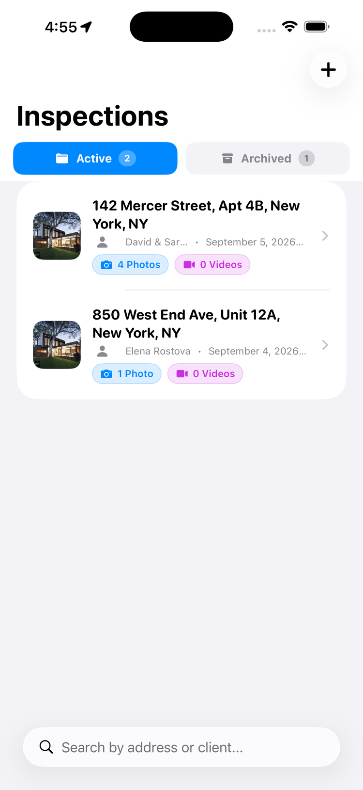 WalkReport Inspections Dashboard